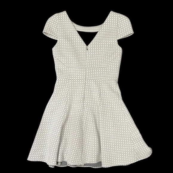 Anthropologie 4.collective Cocktail Party Dress White Geometric NWT Size 2 - Picture 2 of 9